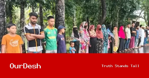 বিশ্ব পরিবেশ দিবসে পটুয়াখালীতে ভাগাড় অপসারণের দাবিতে মানববন্ধন