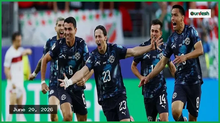 প্যারাগুয়ের ৬৫ সেকেন্ডের গোলে হারল তুরস্ক