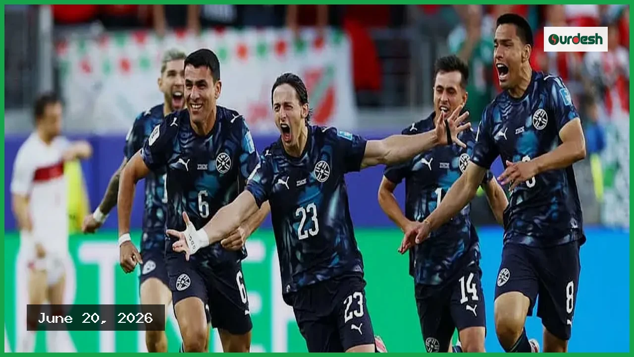 প্যারাগুয়ের ৬৫ সেকেন্ডের গোলে হারল তুরস্ক