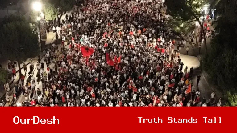 আলবেনিয়ায় জ্যারেড কুশনারের রিসোর্ট প্রকল্পের বিরুদ্ধে হাজার হাজার মানুষের বিক্ষোভ