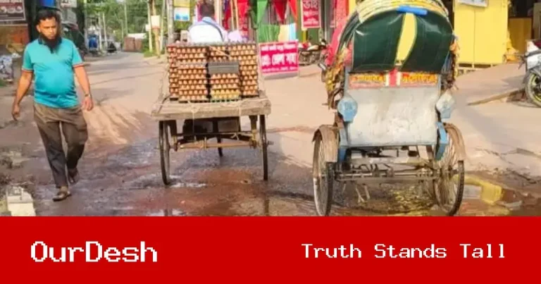 গৌরনদী বাসস্ট্যান্ড-বন্দর সড়কের বেহাল দশা: জনদুর্ভোগ চরমে
