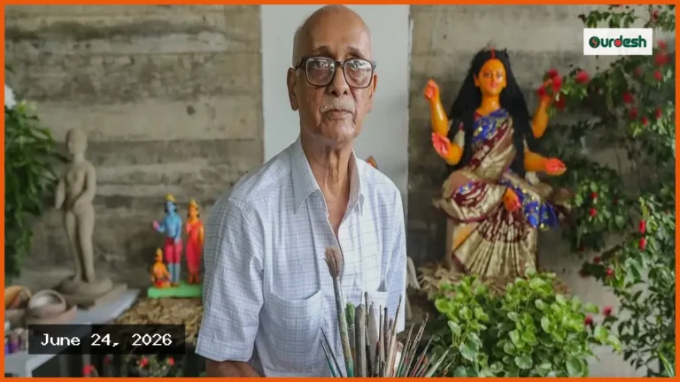 আজীবন সম্মাননায় ভূষিত প্রবীণ প্রতিমাশিল্পী হরিপদ পাল
