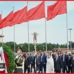 চীনের তিয়েনআনমেন স্কয়ারে পুষ্পস্তবক অর্পণ করেছেন প্রধানমন্ত্রী