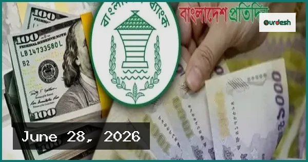আজ রবিবার বাংলাদেশি টাকায় বিভিন্ন দেশের মুদ্রার বিনিময় হার