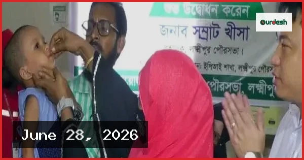 লক্ষ্মীপুরে ৩ লাখ ১৯ হাজার শিশুকে ভিটামিন ‘এ’ ক্যাপসুল খাওয়ানো হচ্ছে