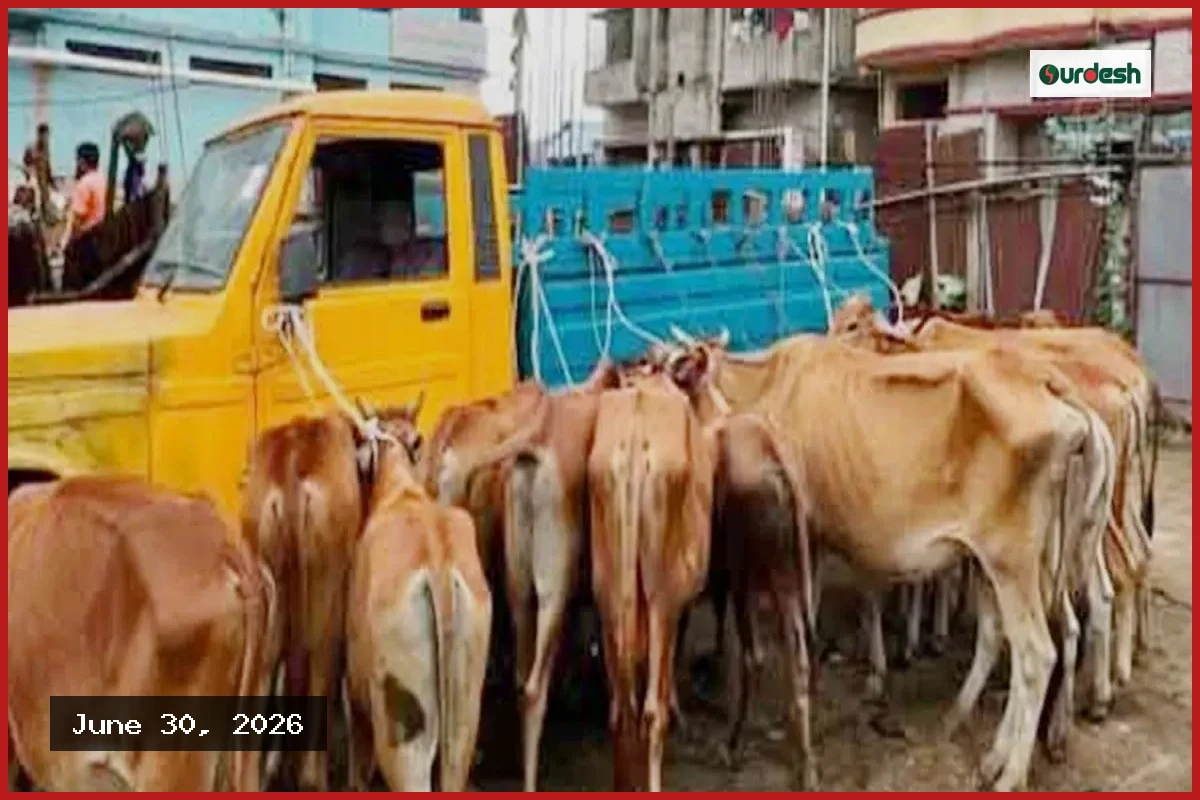 মিরসরাইয়ে চোরাই পথে আনা ১৯ গরু উদ্ধার, গ্রেফতার ৪