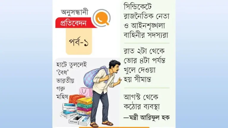সিলেট সীমান্তে দিনে কোটি টাকার ওপেন চোরাচালান: নেপথ্যে ‘লাইন ফি’ ও রক্ষকদের মদদ
