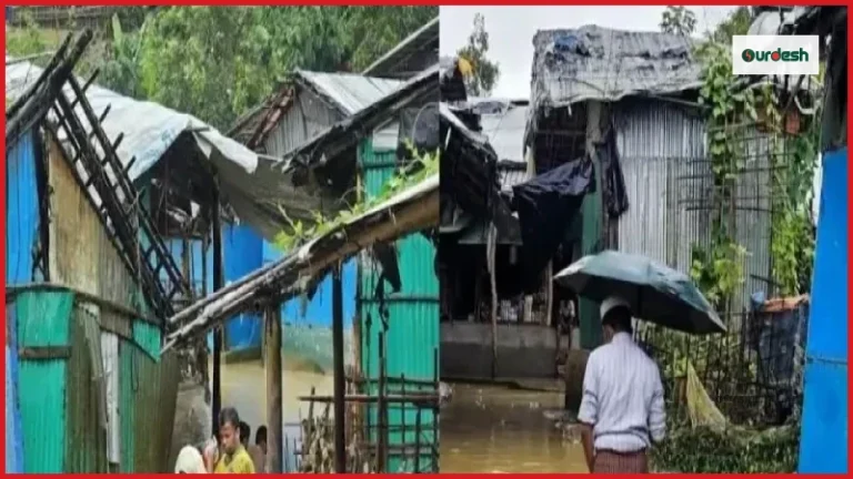 টানা বৃষ্টিতে টেকনাফে নিম্নাঞ্চল প্লাবিত, শতাধিক পরিবার পানিবন্দি