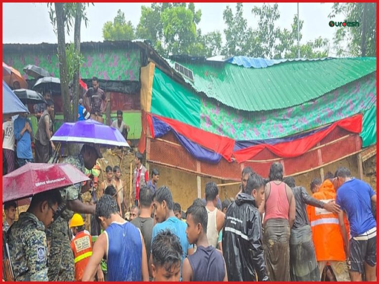 উখিয়ার রোহিঙ্গা ক্যাম্পে দেয়াল ধসে নিহত বেড়ে পাঁচ