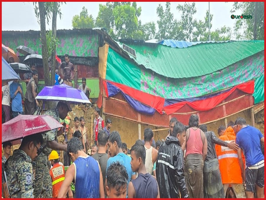 উখিয়ার রোহিঙ্গা ক্যাম্পে দেয়াল ধসে নিহত বেড়ে পাঁচ