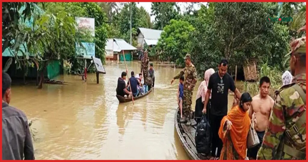 পার্বত্য চট্টগ্রামে দুর্যোগ মোকাবিলায় নিরলস কাজ করছে সেনাবাহিনী