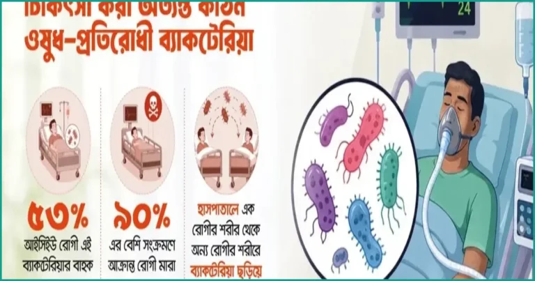 আইসিইউতে ওষুধ-প্রতিরোধী ব্যাকটেরিয়ার সংক্রমণ ও মৃত্যুহার উদ্বেগজনক