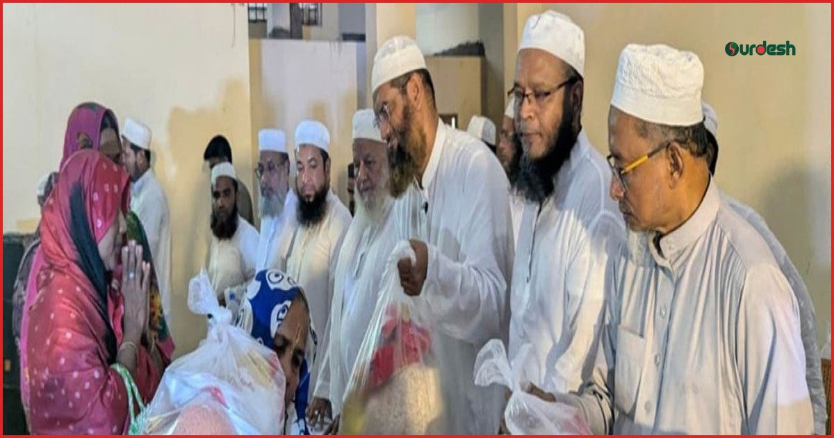 দুর্যোগে ক্ষতিগ্রস্তদের পাশে খেলাফতে মজলিস, মামুনুল হকের আশ্বাস
