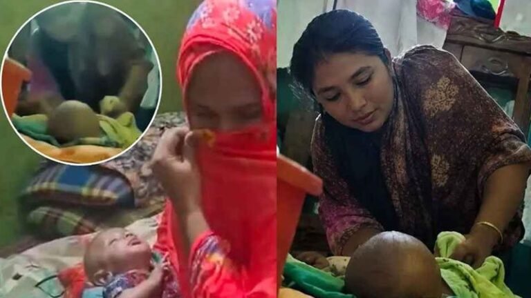 নরসিংদীতে শিশুর পা মোচড়ানোর ভিডিও ভাইরাল: পরিবার বলছে এআই এডিট