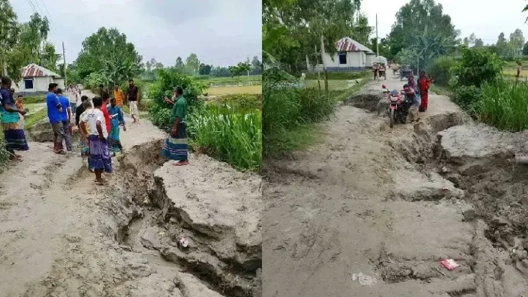 লালমনিরহাটে ৩ কিলোমিটার কাঁচা সড়কে চরম ভোগান্তি, শুকনো মৌসুমে পাকাকরণের আশ্বাস