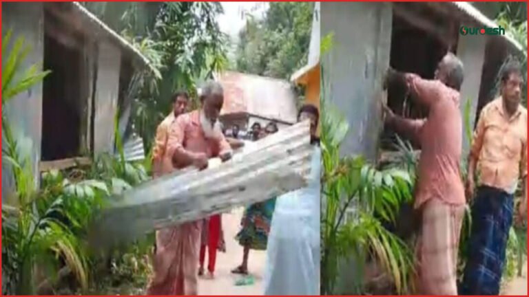 লালমাইয়ে জমি নিয়ে বিরোধে বিধবার বসতঘর ভাঙচুরের অভিযোগ