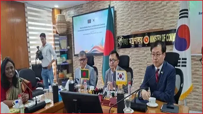 বাংলাদেশ ও দক্ষিণ কোরিয়ার মধ্যে ঐতিহাসিক সিইপিএ চুক্তি স্বাক্ষর
