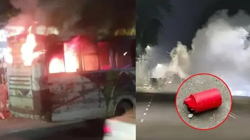 রাজধানীতে ককটেল বিস্ফোরণ ও বাসে আগুন: দুই শতাধিক চেকপোস্ট