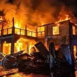 ময়মনসিংহে অগ্নিকাণ্ডে ভস্মীভূত ঐতিহ্যবাহী সিনেমা হলসহ ২০ দোকান